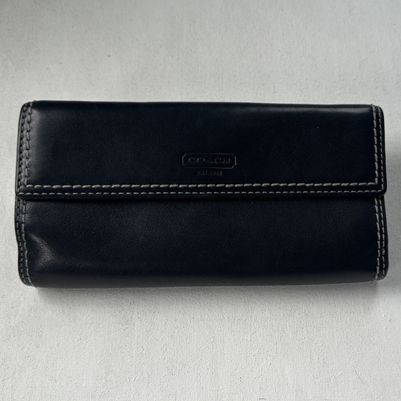 Coach Black Leather Wallet - Picture 1 of 4